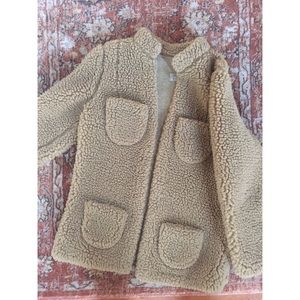 Vintage Lord & Taylor Coat Plush Sherpa Camel Sz S